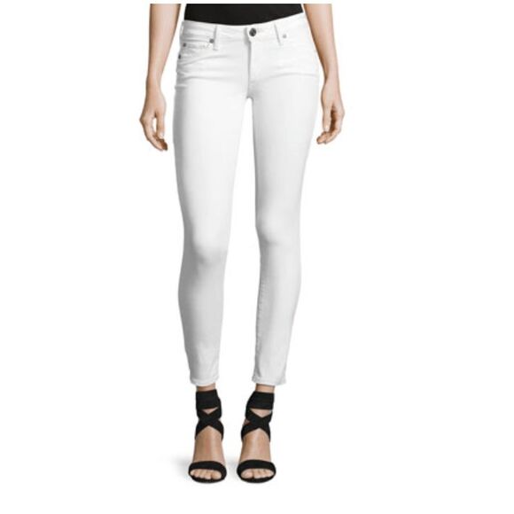True Religion Casey Low-Rise Skinny Jeans, Optic White Jeans, Sz 14, MSRP $298 - Picture 1 of 9
